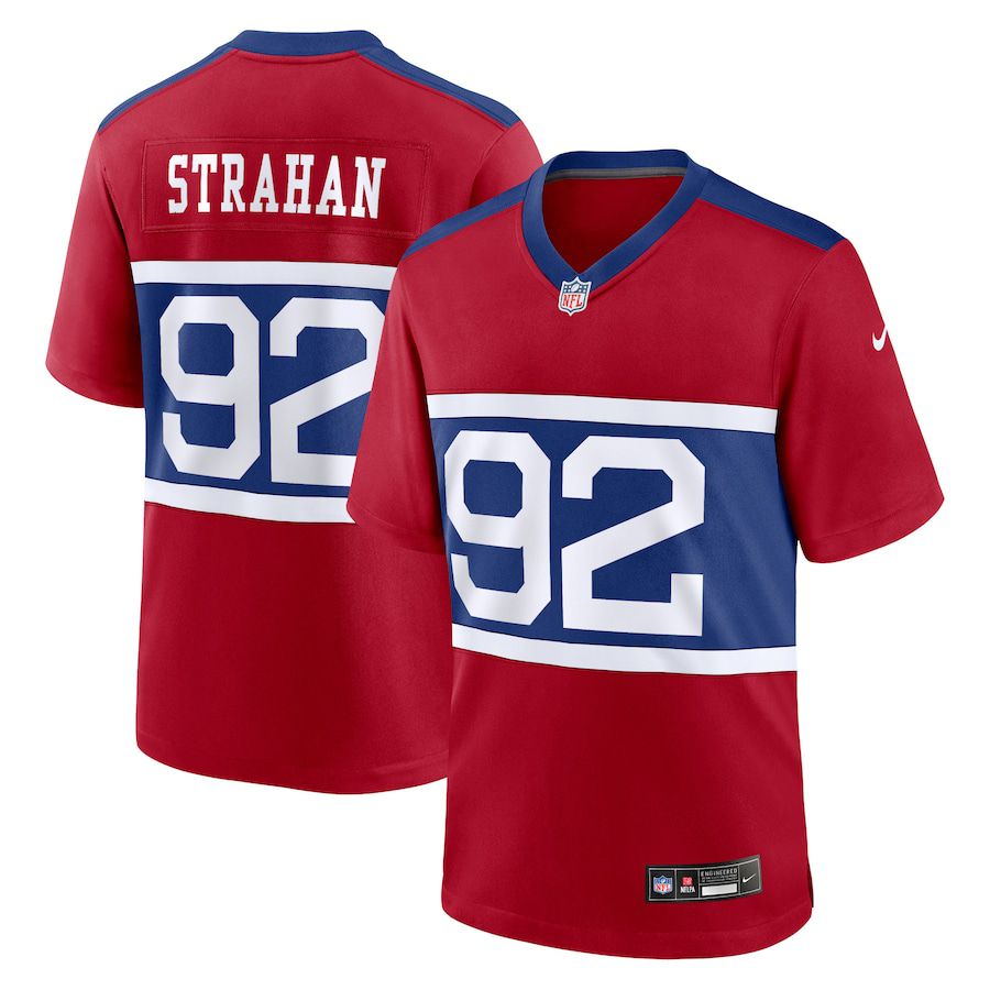 Men New York Giants #92 Michael Strahan Nike Century Red Alternate Retired Player Game NFL Jersey->new york giants->NFL Jersey